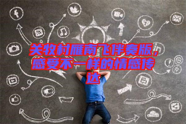 關牧村雁南飛伴奏版,感受不一樣的情感傳達