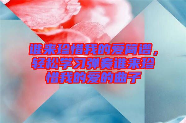 誰來珍惜我的愛簡譜,輕松學(xué)習(xí)彈奏誰來珍惜我的愛的曲子