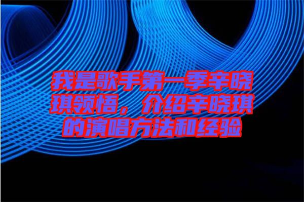 我是歌手第一季辛?xí)早黝I(lǐng)悟,介紹辛?xí)早鞯难莩椒ê徒?jīng)驗
