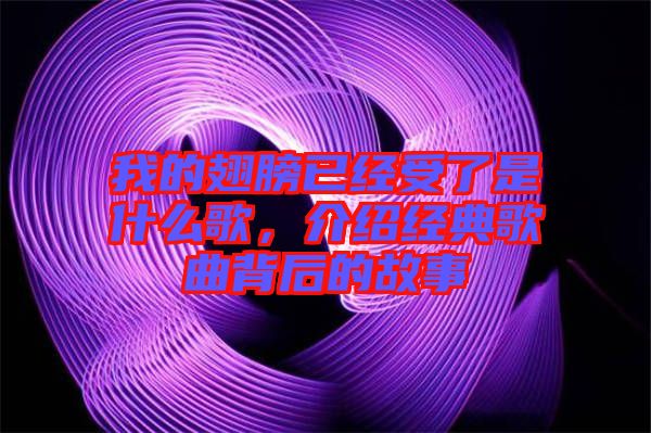 我的翅膀已經(jīng)受了是什么歌,介紹經(jīng)典歌曲背后的故事