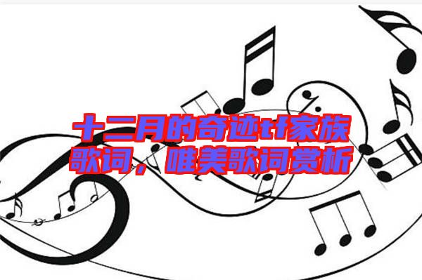 十二月的奇跡tf家族歌詞，唯美歌詞賞析