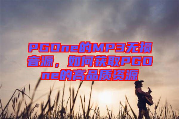PGOne的MP3無損音源，如何獲取PGOne的高品質資源