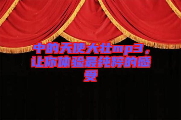 中的天使大壯mp3，讓你體驗(yàn)最純粹的感受
