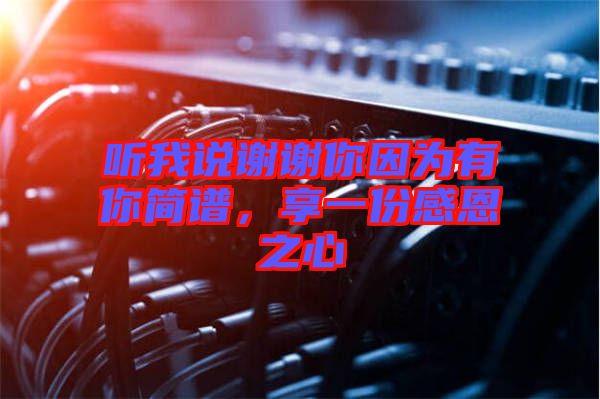 聽我說謝謝你因為有你簡譜，享一份感恩之心
