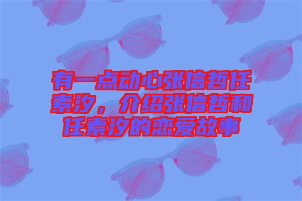 有一點動心張信哲任素汐,介紹張信哲和任素汐的戀愛故事