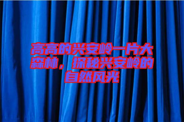 高高的興安嶺一片大森林，探秘興安嶺的自然風光