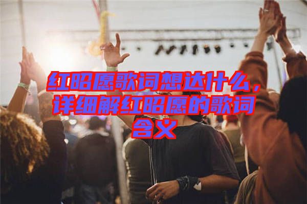 紅昭愿歌詞想達什么，詳細解紅昭愿的歌詞含義