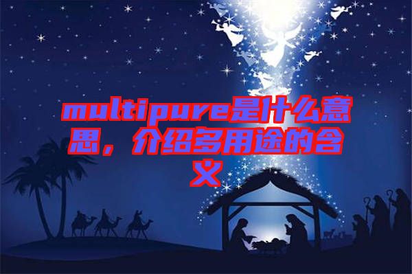 multipure是什么意思，介紹多用途的含義