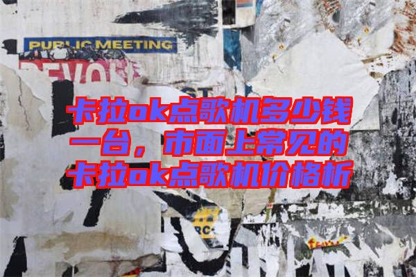 卡拉ok點歌機多少錢一臺，市面上常見的卡拉ok點歌機價格析