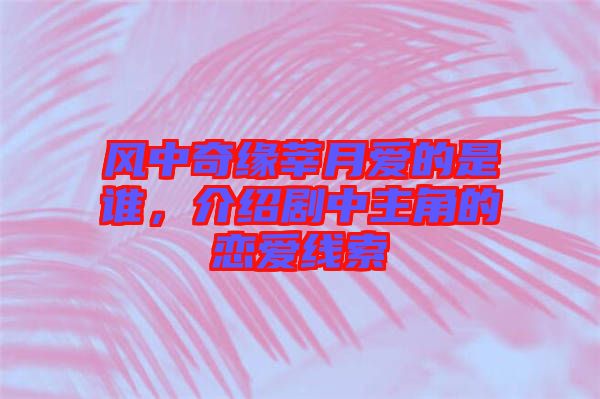 風中奇緣莘月愛的是誰，介紹劇中主角的戀愛線索