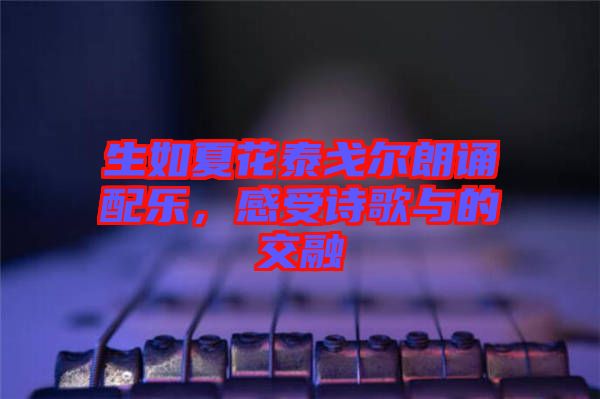 生如夏花泰戈?duì)柪收b配樂(lè)，感受詩(shī)歌與的交融