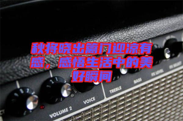 秋將曉出籬門迎涼有感，感悟生活中的美好瞬間