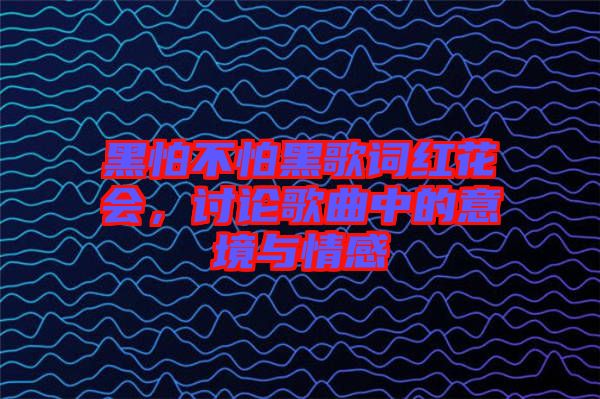 黑怕不怕黑歌詞紅花會，討論歌曲中的意境與情感