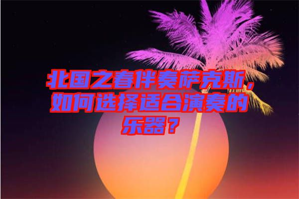 北國之春伴奏薩克斯，如何選擇適合演奏的樂器？