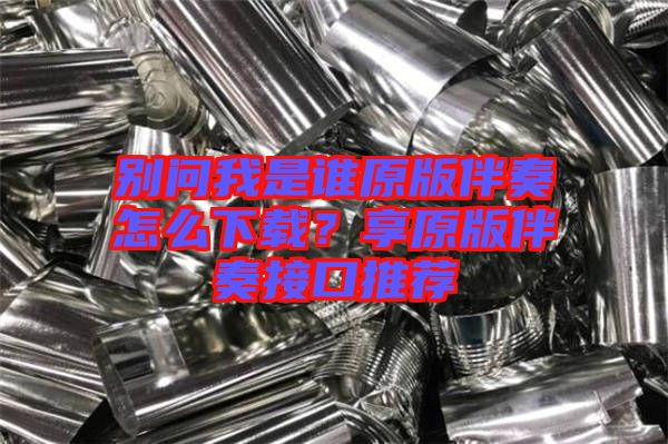 別問我是誰原版伴奏怎么下載?享原版伴奏接口推薦