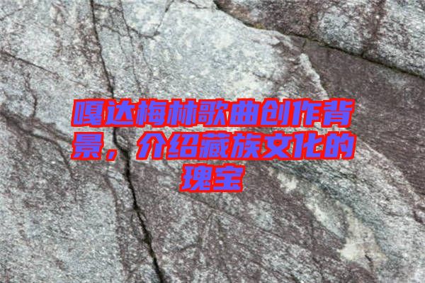 嘎達(dá)梅林歌曲創(chuàng)作背景,介紹藏族文化的瑰寶