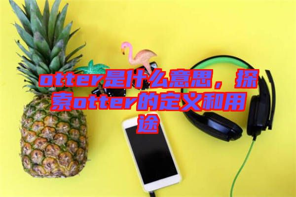 otter是什么意思,探索otter的定義和用途