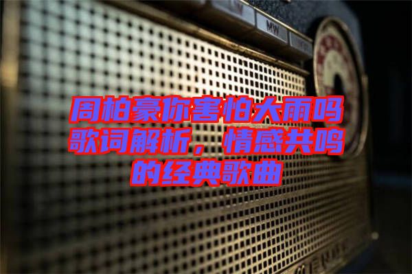 周柏豪你害怕大雨嗎歌詞解析,情感共鳴的經典歌曲