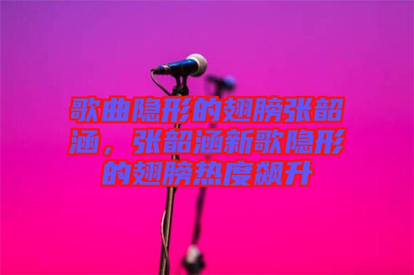 歌曲隱形的翅膀張韶涵，張韶涵新歌隱形的翅膀熱度飆升
