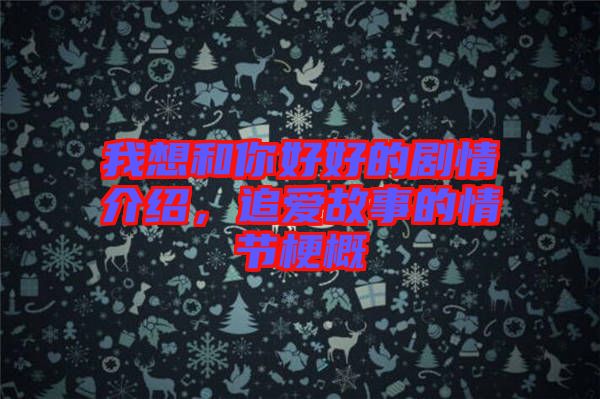 我想和你好好的劇情介紹，追愛故事的情節(jié)梗概