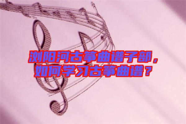 瀏陽河古箏曲譜子部，如何學習古箏曲譜？
