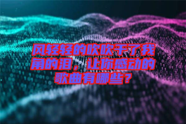 風輕輕的吹吹干了我角的淚，讓你感動的歌曲有哪些？