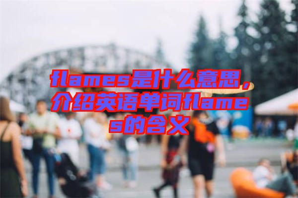 flames是什么意思，介紹英語單詞flames的含義